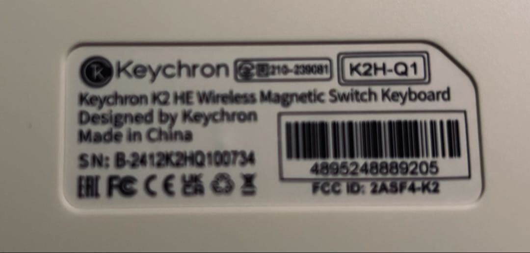 keychron k2 HE ホワイト　オマケ2点付