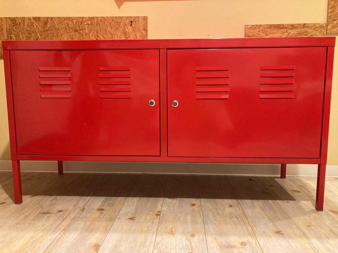 ぬかみそ　【廃盤品】IKEA PS スチールキャビネット レッド
