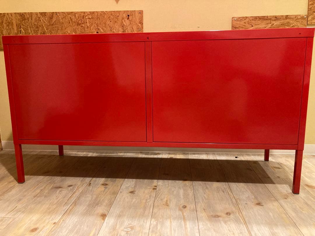 ぬかみそ　【廃盤品】IKEA PS スチールキャビネット レッド