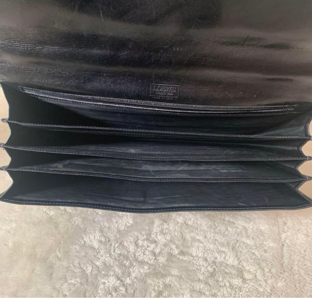 LOEWE ロエベ　ビジネスバッグ　ハンドバッグ　書類　レザー　ブラック