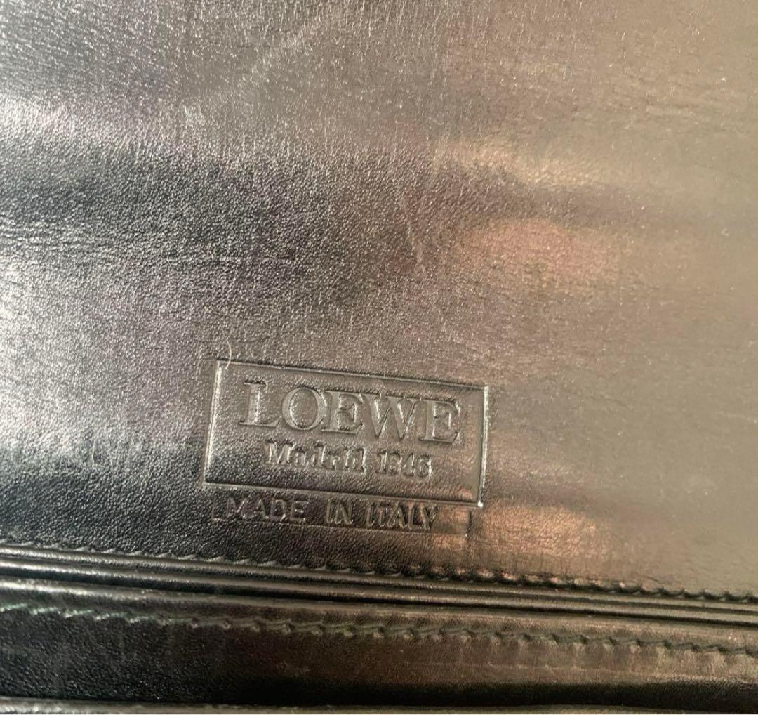 LOEWE ロエベ　ビジネスバッグ　ハンドバッグ　書類　レザー　ブラック