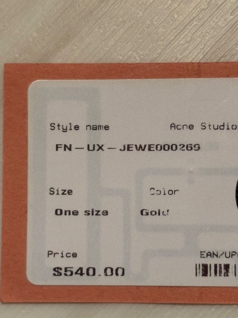 Acne Studios ノットカフブレスレット ゴールド