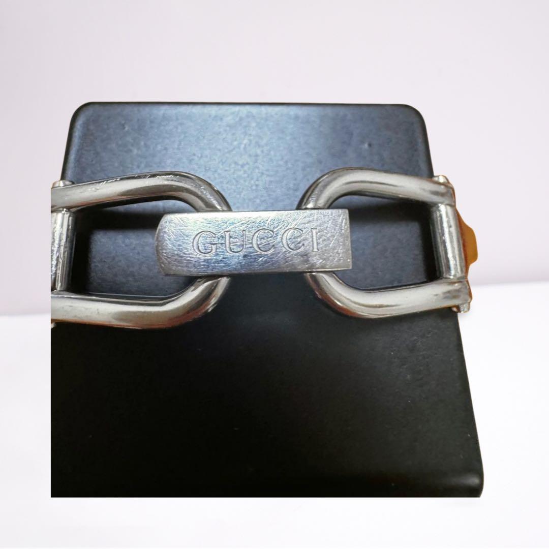 \"GUCCI\" 1500L クォーツ腕時計 シルバー ダイヤ グッチ 人気