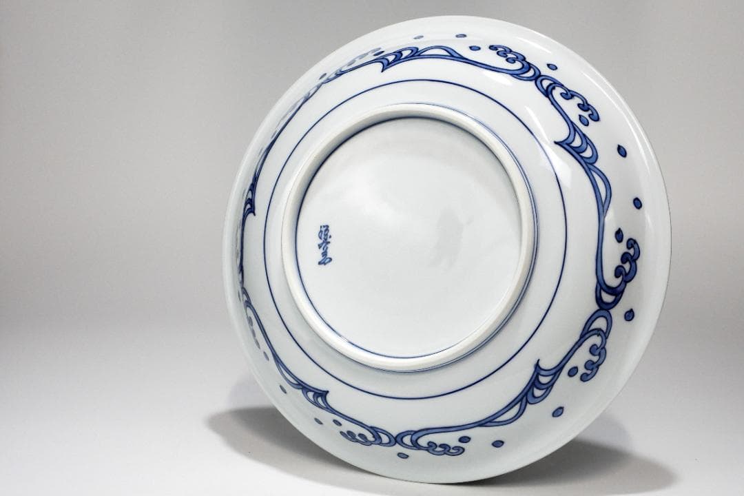 【ぶちネゴ堂】有田焼 源右衛門 染付蟹絵 大皿 飾り皿A441