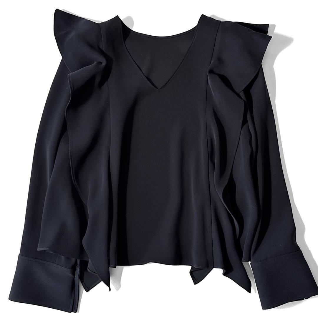 アディアム リリートップ ラッフル Ｖネック フリル ブラウス プルオーバー