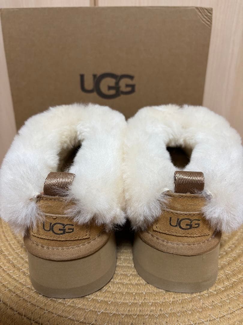 限定価額38cm厚底UGG ふわふわムートンブーツ ブラウン