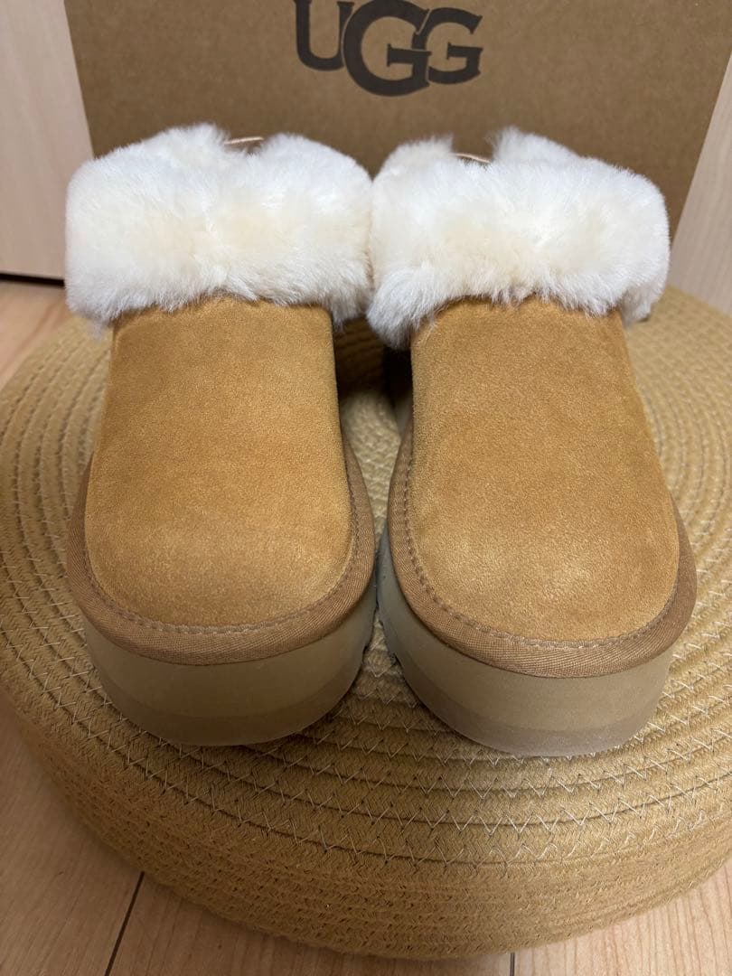 限定価額38cm厚底UGG ふわふわムートンブーツ ブラウン