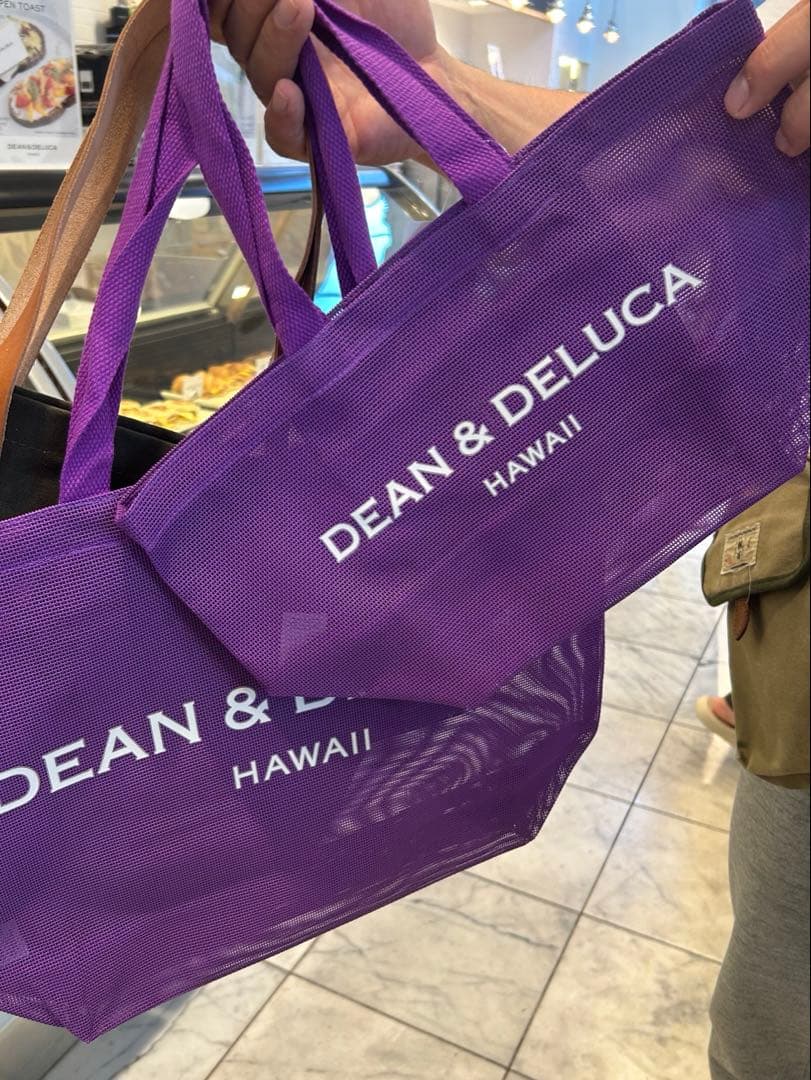 DEAN & DELUCA メッシュトートバッグ パープル