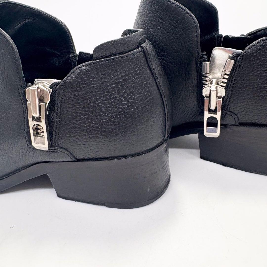 ユ*。様 3.1 Phillip Lim ジップ アンクル ブーツ レザー ブラ