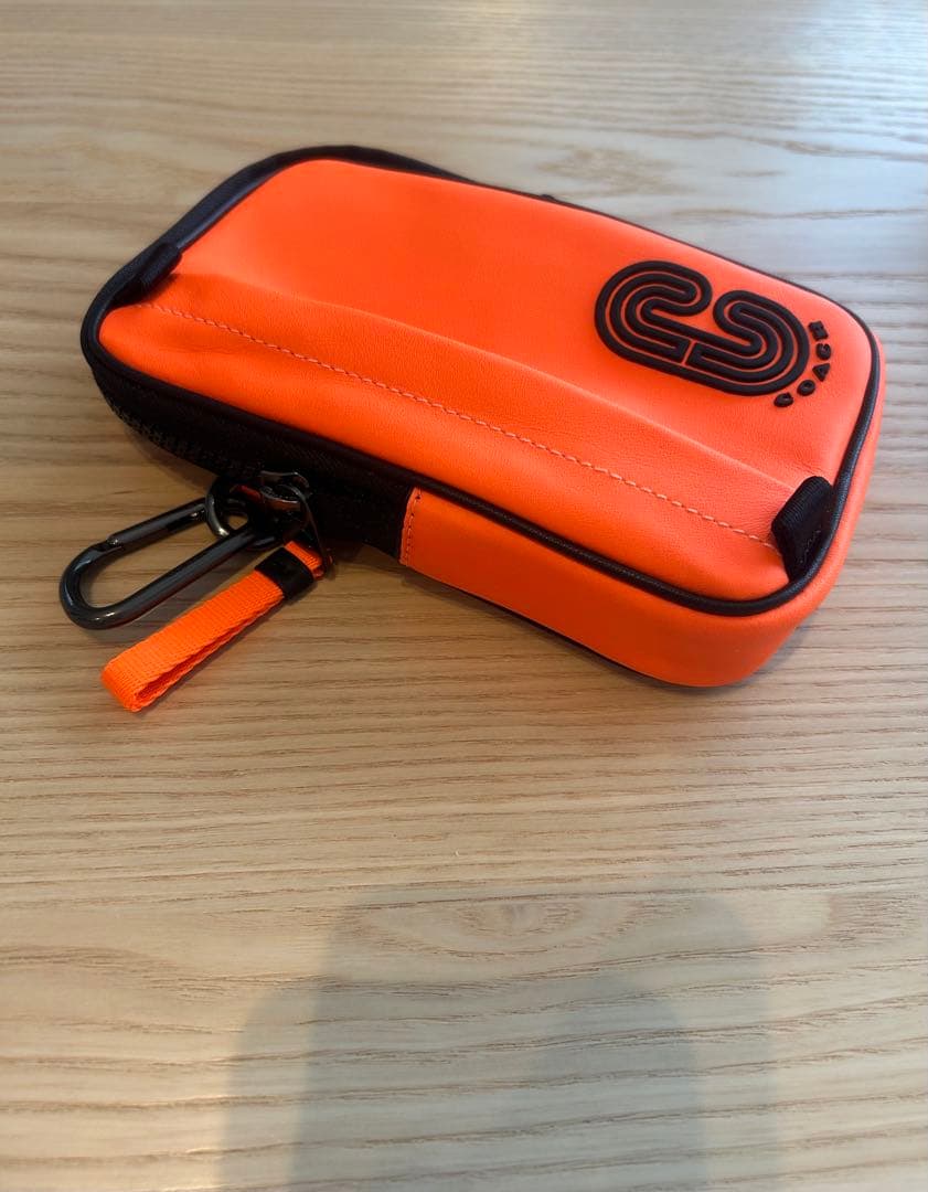 【新品】COACH ポーチ メンズ 小物入れ オレンジ