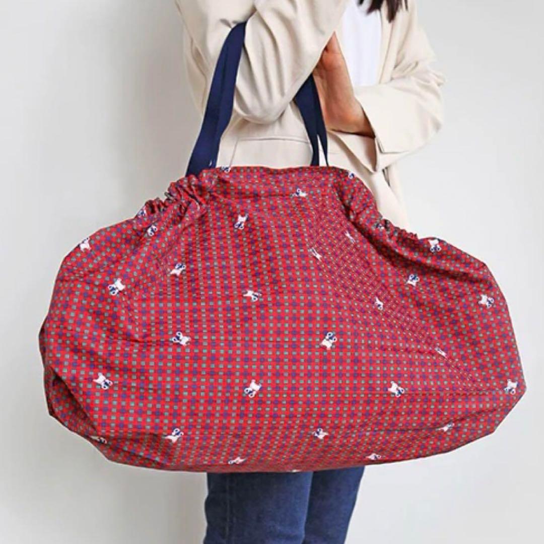 【新品】ファミリア エコバッグLサイズ Shupatto シュパットXF 赤