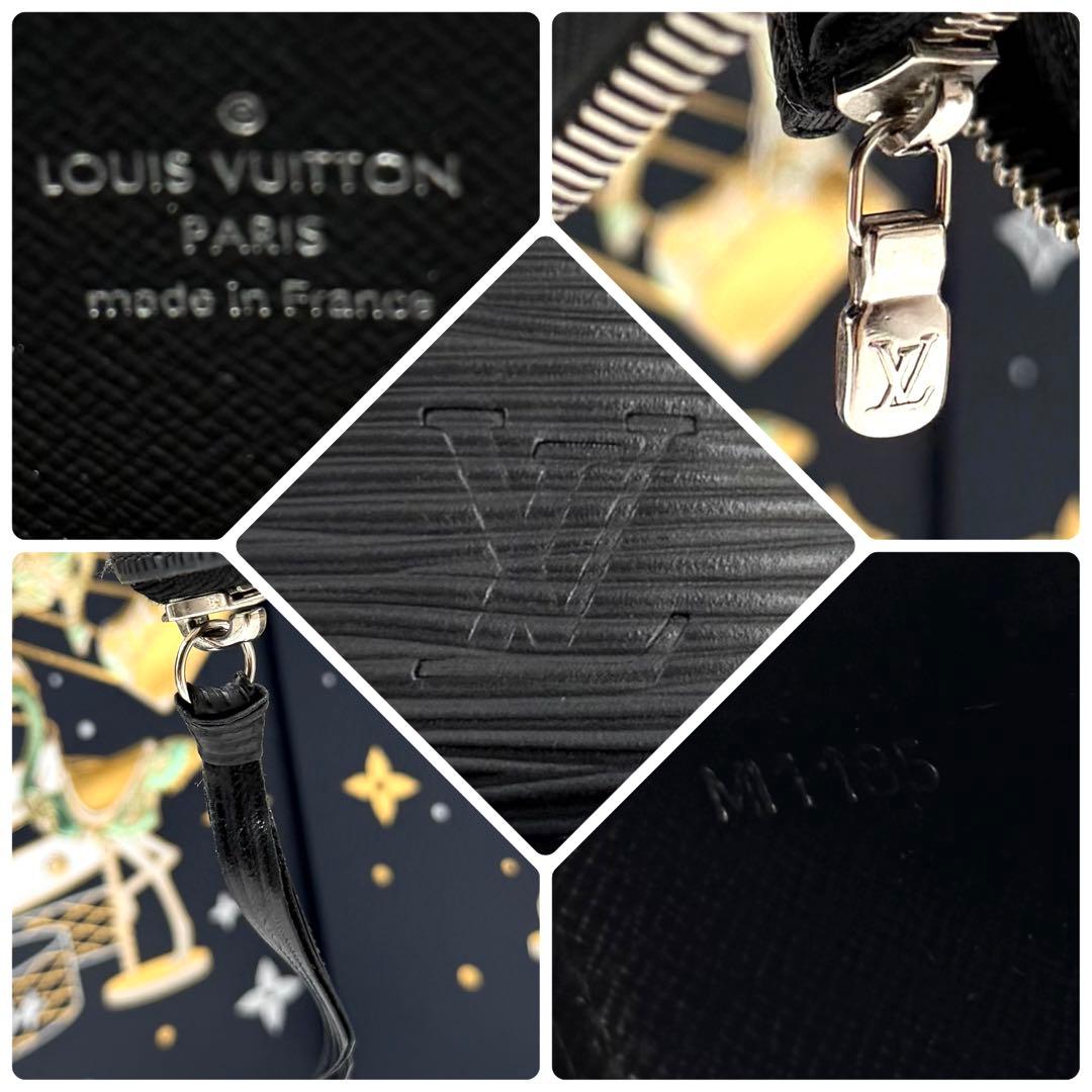 ルイヴィトン ポルトフォイユ クレマンス エピ ノワール 長財布 黒 銀