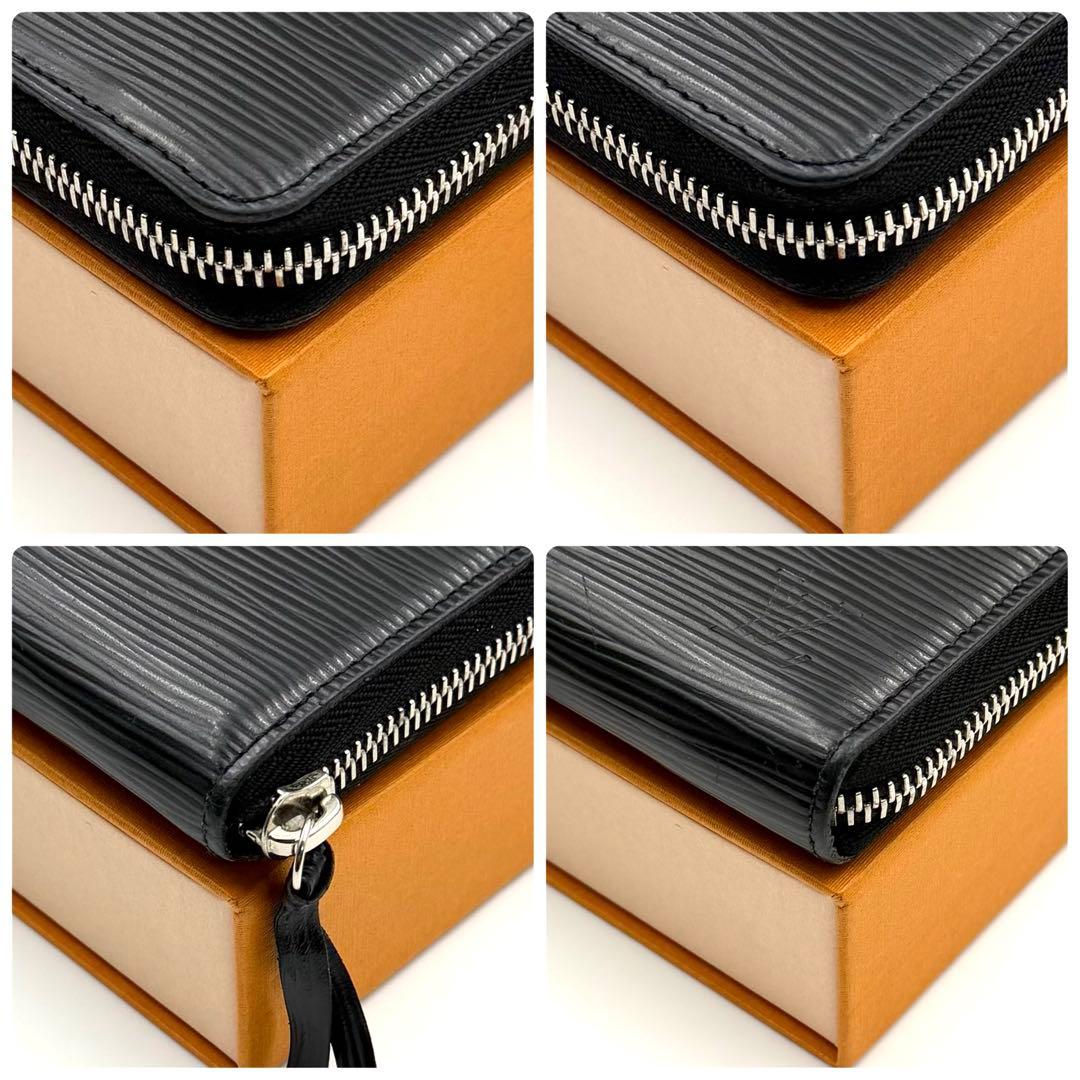 ルイヴィトン ポルトフォイユ クレマンス エピ ノワール 長財布 黒 銀