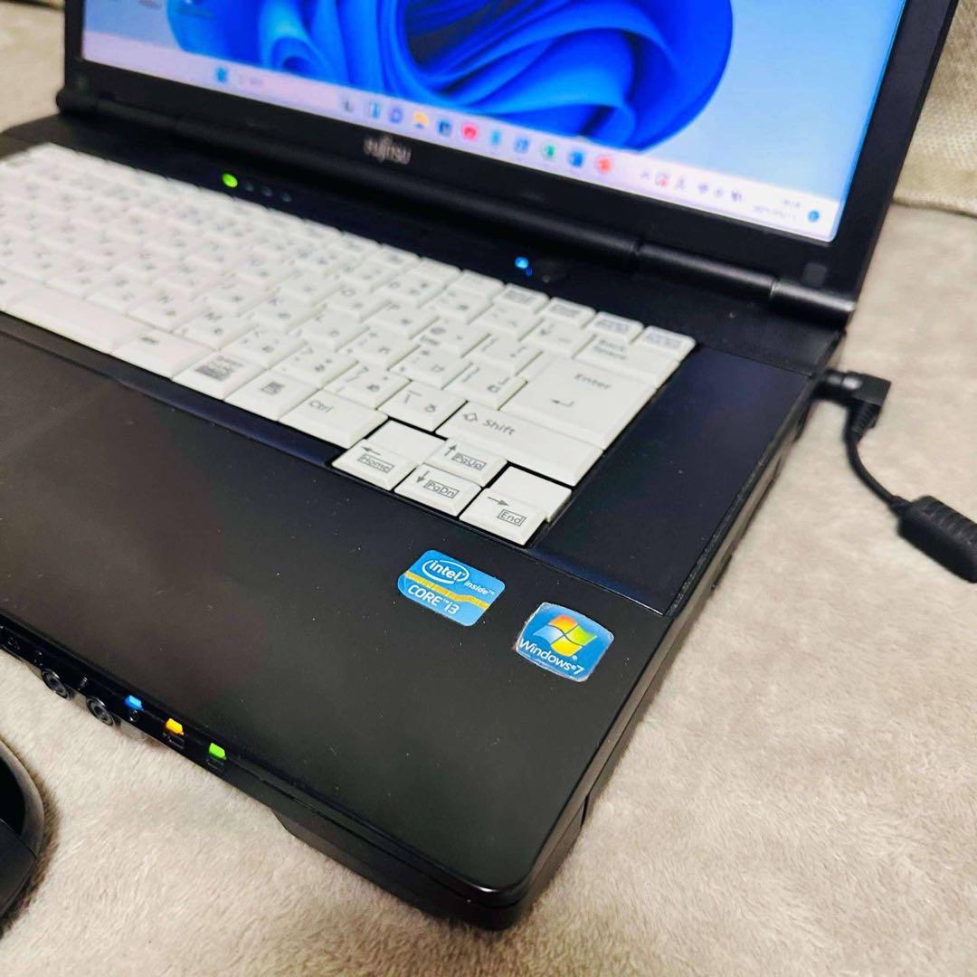 S55 FujitsuノートパソコンSSD高速 Windows11オフィス付き