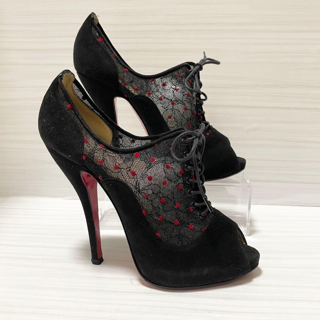 Christian Louboutin　パンプス　レース　23.0㎝　ブラック