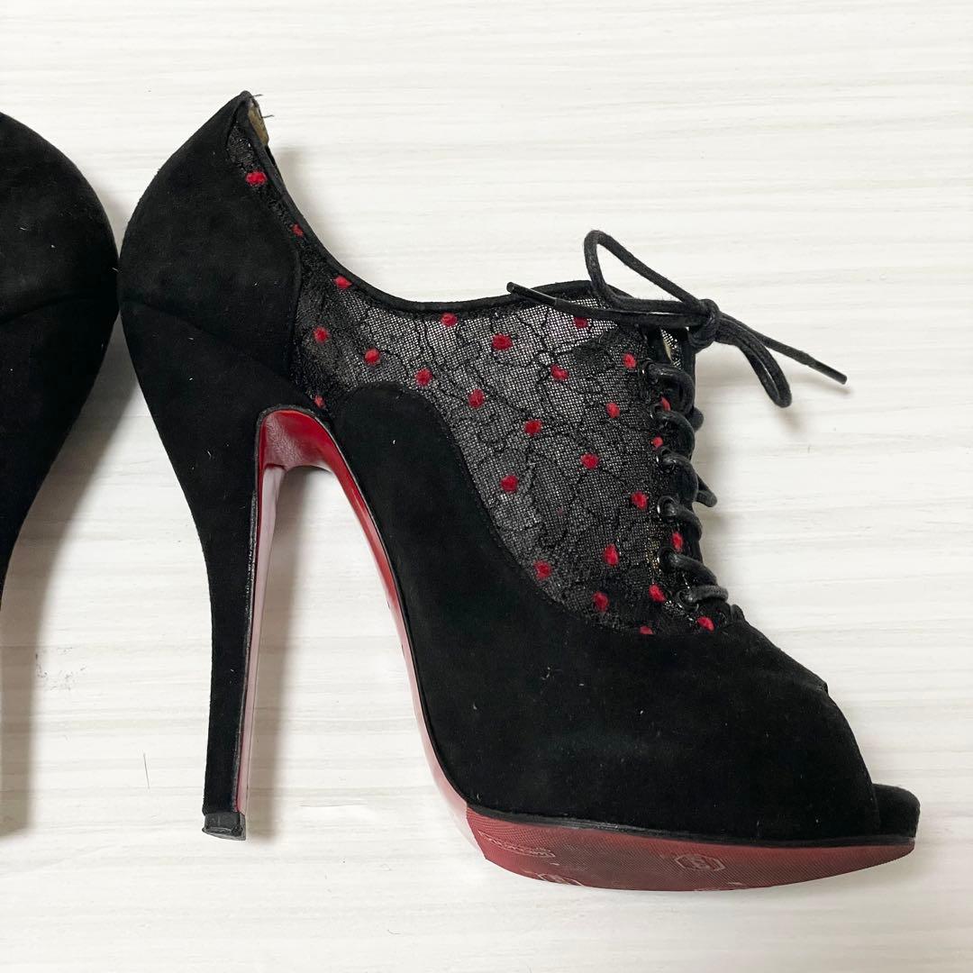 Christian Louboutin　パンプス　レース　23.0㎝　ブラック