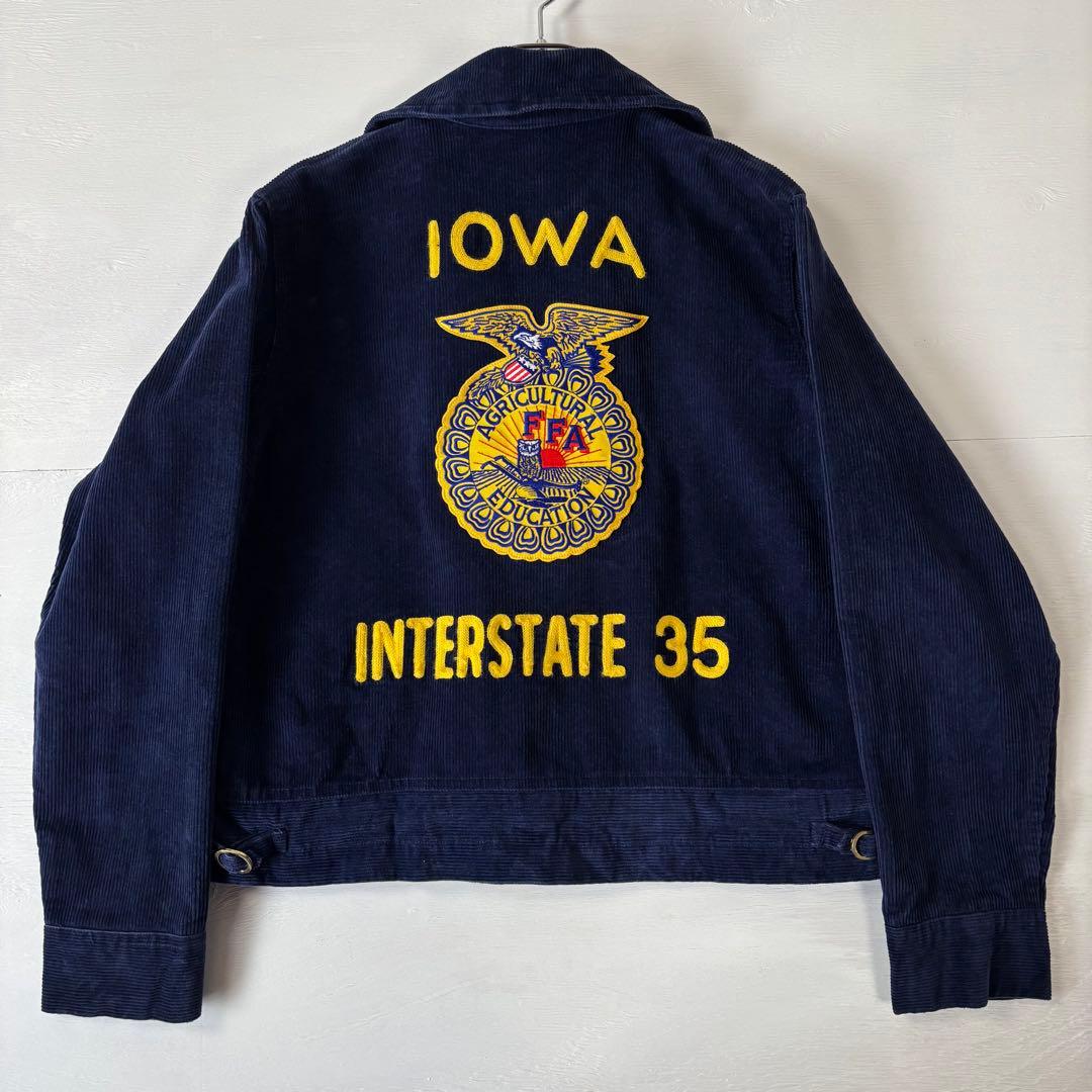 FFAジャケット　ファーマーズジャケット　サイズ36　ネイビー　コーデュロイ