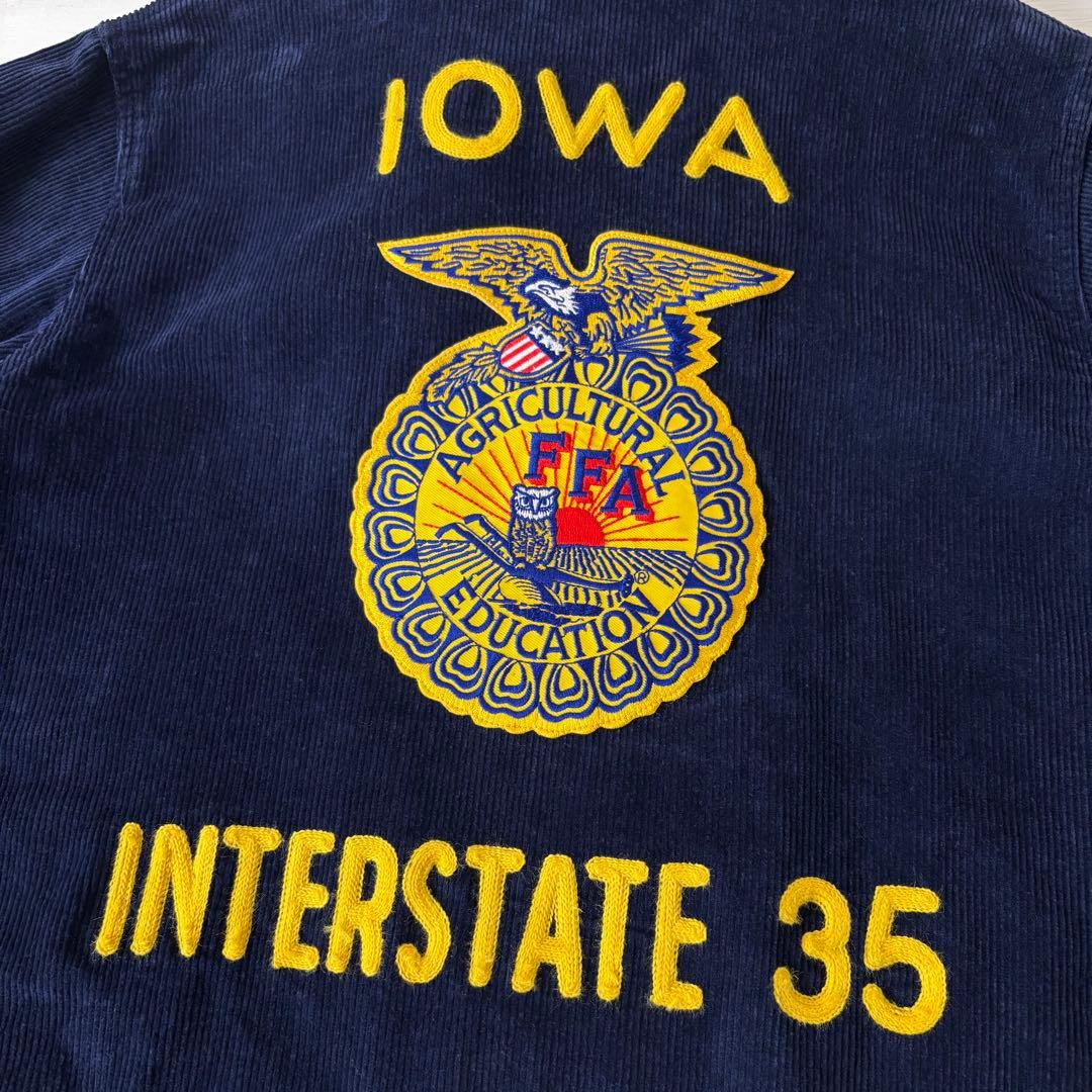 FFAジャケット　ファーマーズジャケット　サイズ36　ネイビー　コーデュロイ