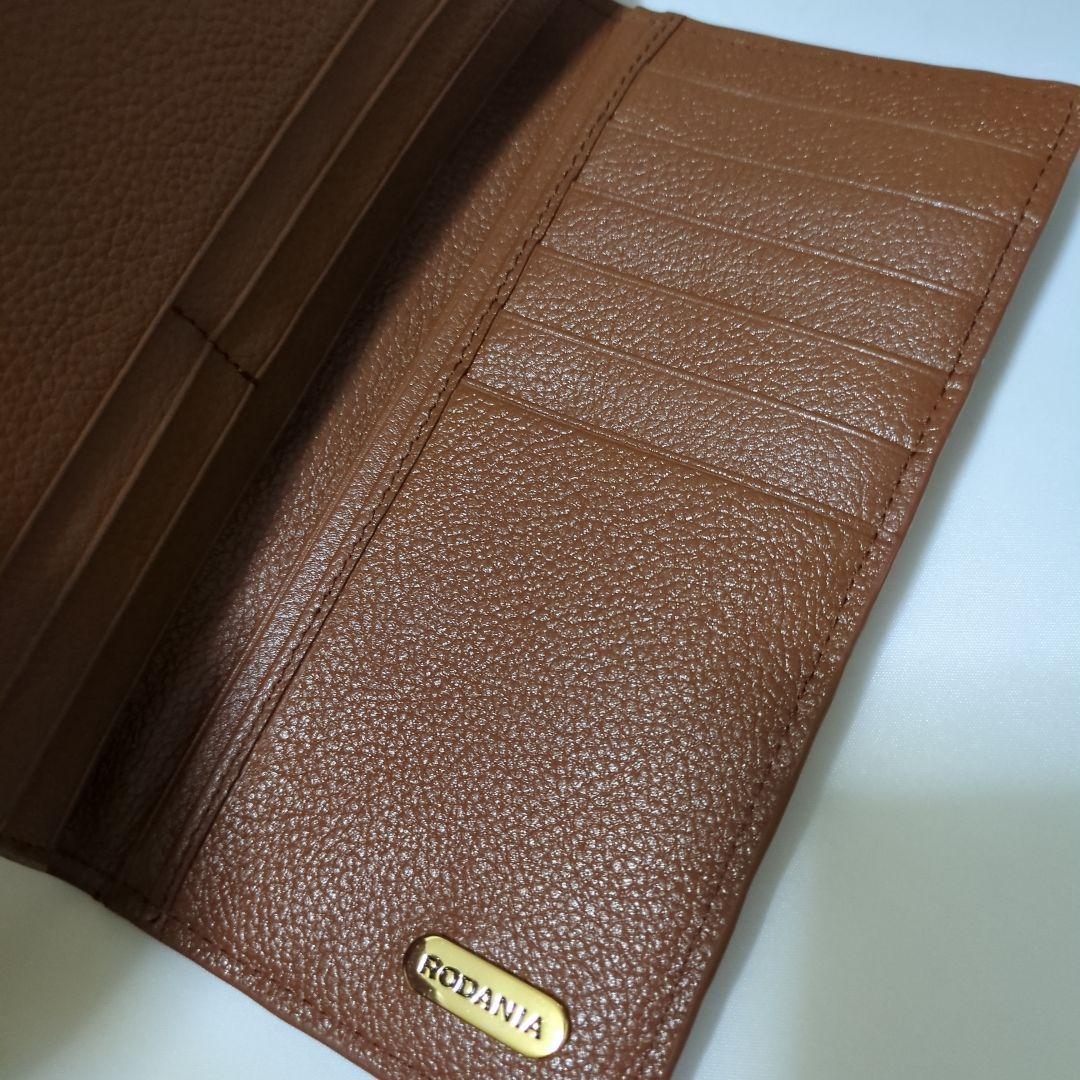 イタリアブランド】ロダニア　本物クロコダイル ブラウン一匹取り長財布　未使用