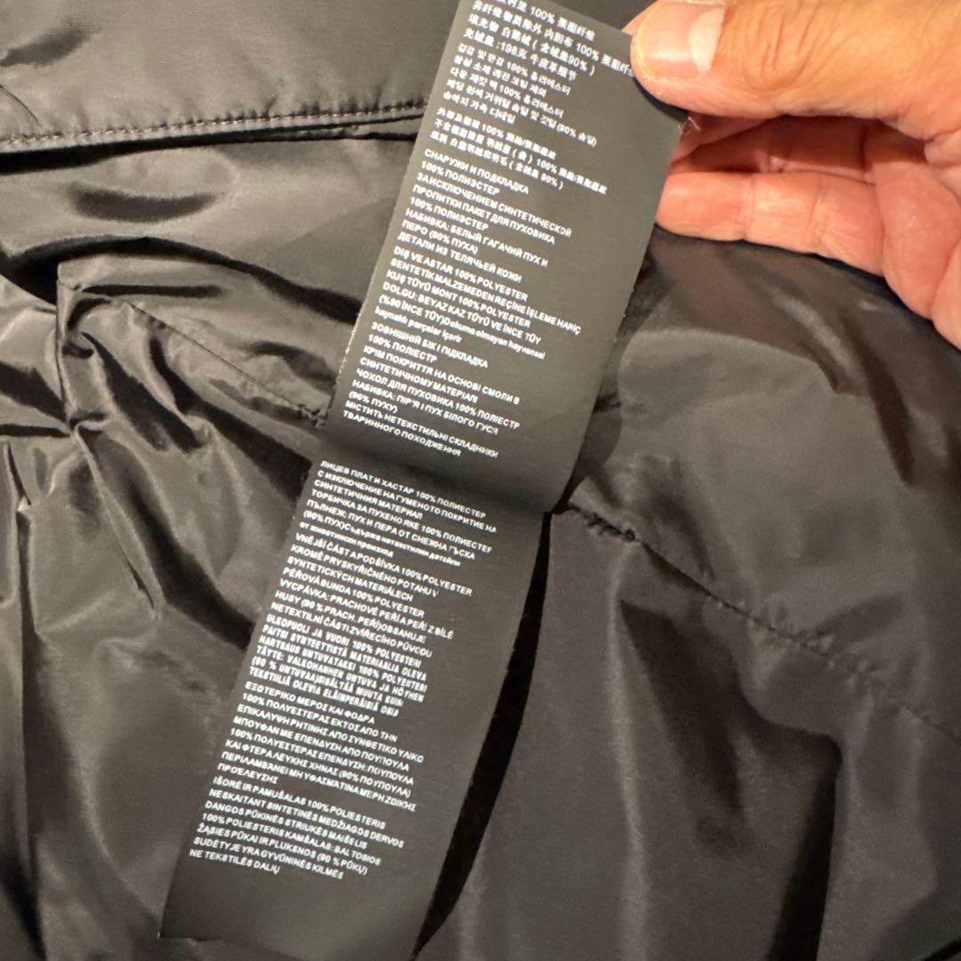 PRADA フード付きロングダウンジャケット 三角ロゴ SGB218 XL