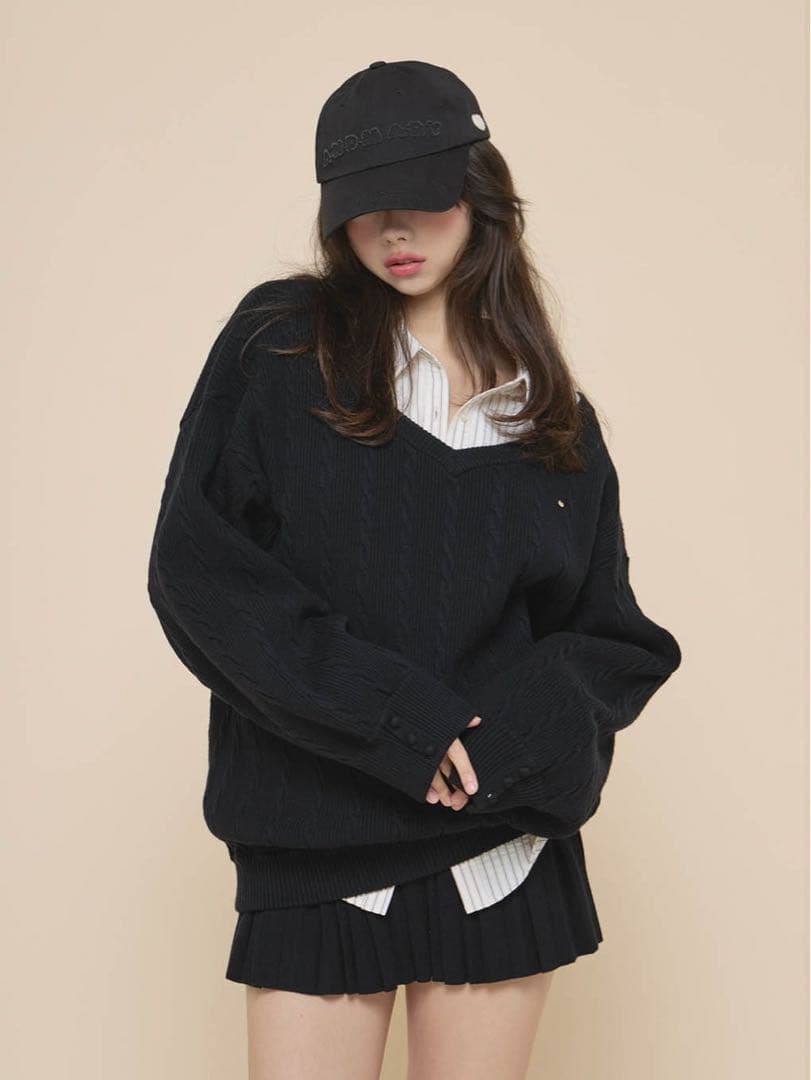 andmary Mary logo cap アンドマリー ブラック