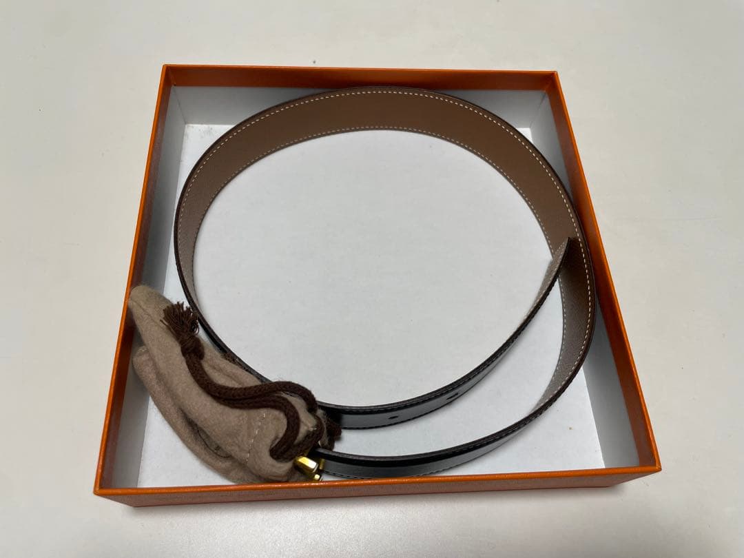 【美品】エルメス/HERMES レザーベルト H型バックル