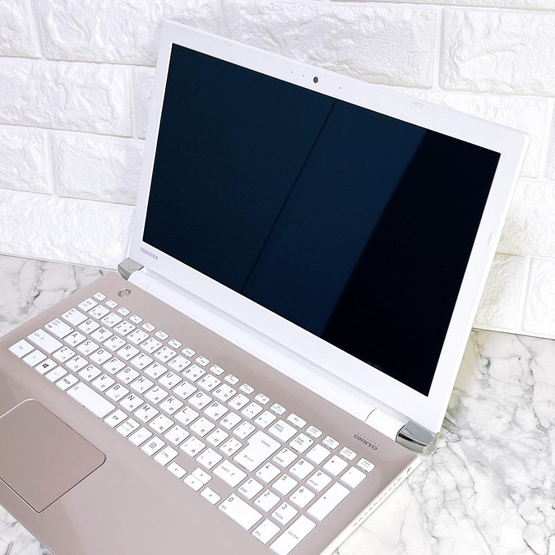 美品ゴールド✨Windows11✨新品爆速SSDノートパソコン✨カメラ・オフィス