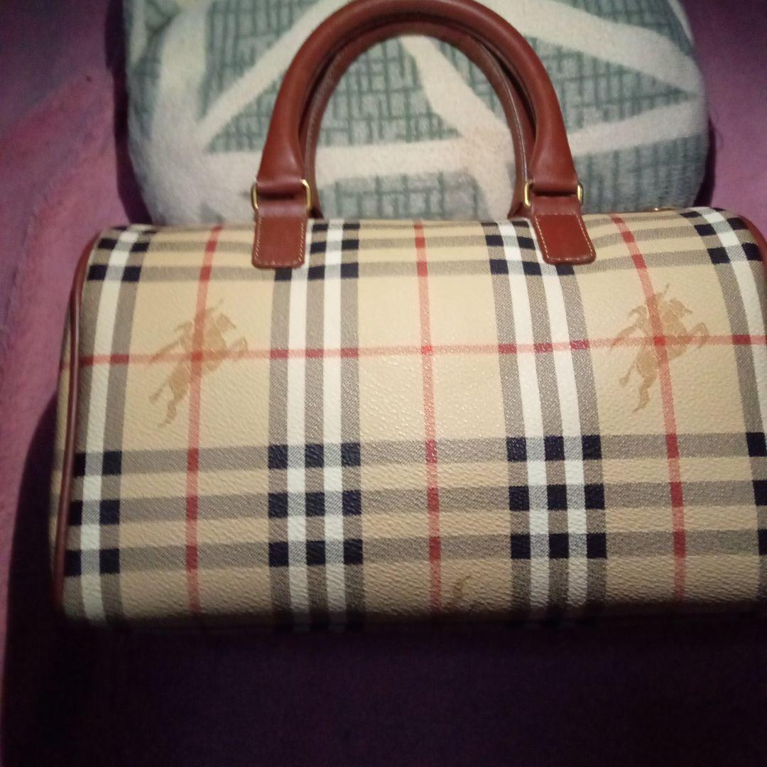 Burberry ミニボストンバッグ シャドーホース入り