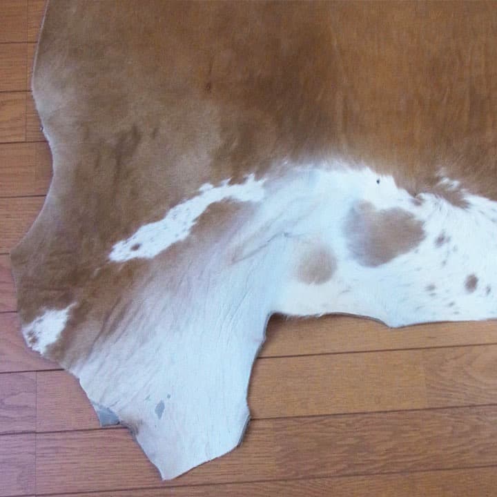 カウラグ 牛革 天然 レザー マット カーペット ラグマット