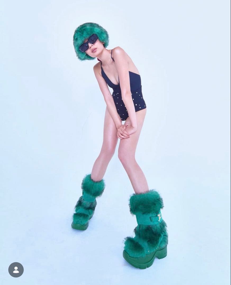 靴 YELLO MOLO SHORT BOOTS Green Msize