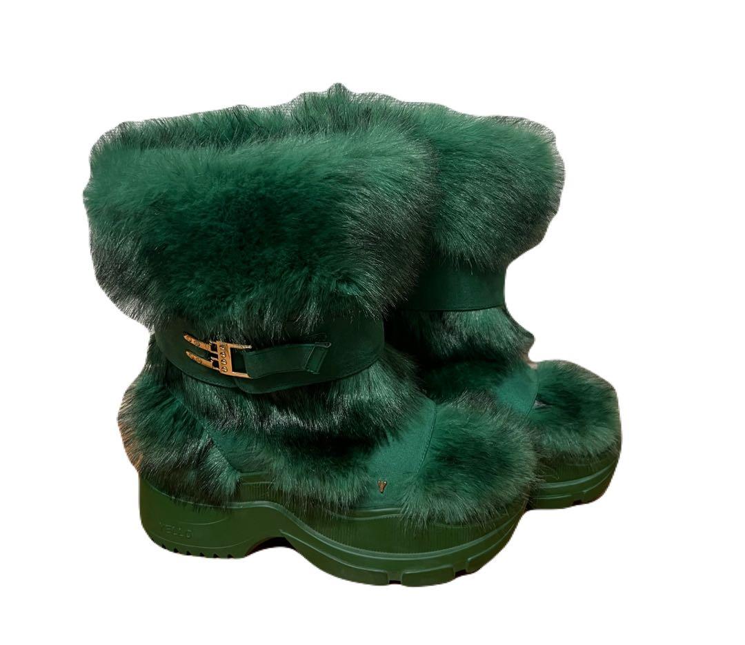 靴 YELLO MOLO SHORT BOOTS Green Msize