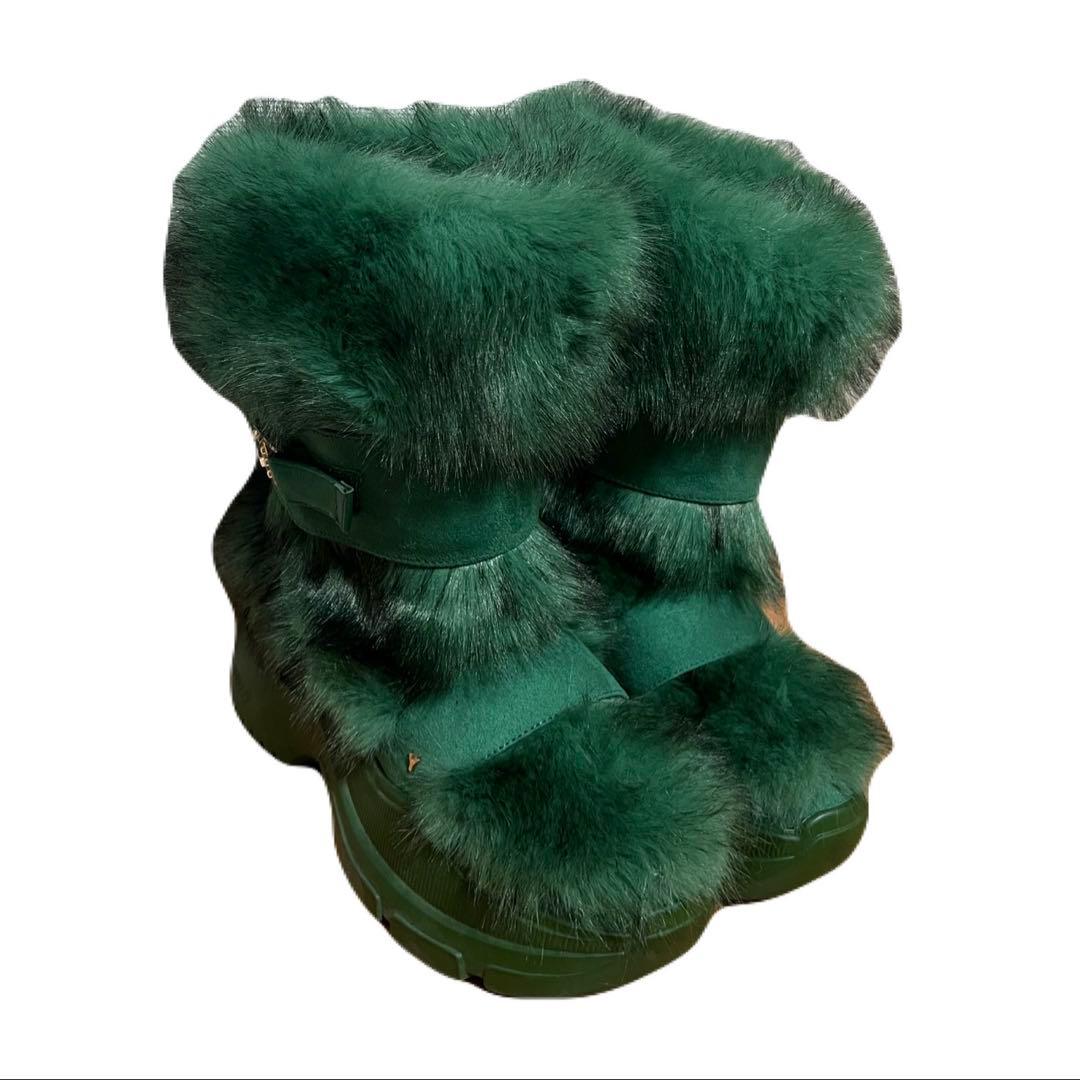 靴 YELLO MOLO SHORT BOOTS Green Msize