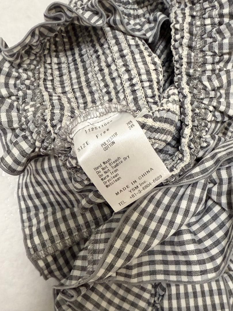 Darich ギンガムチェックオフショルトップス