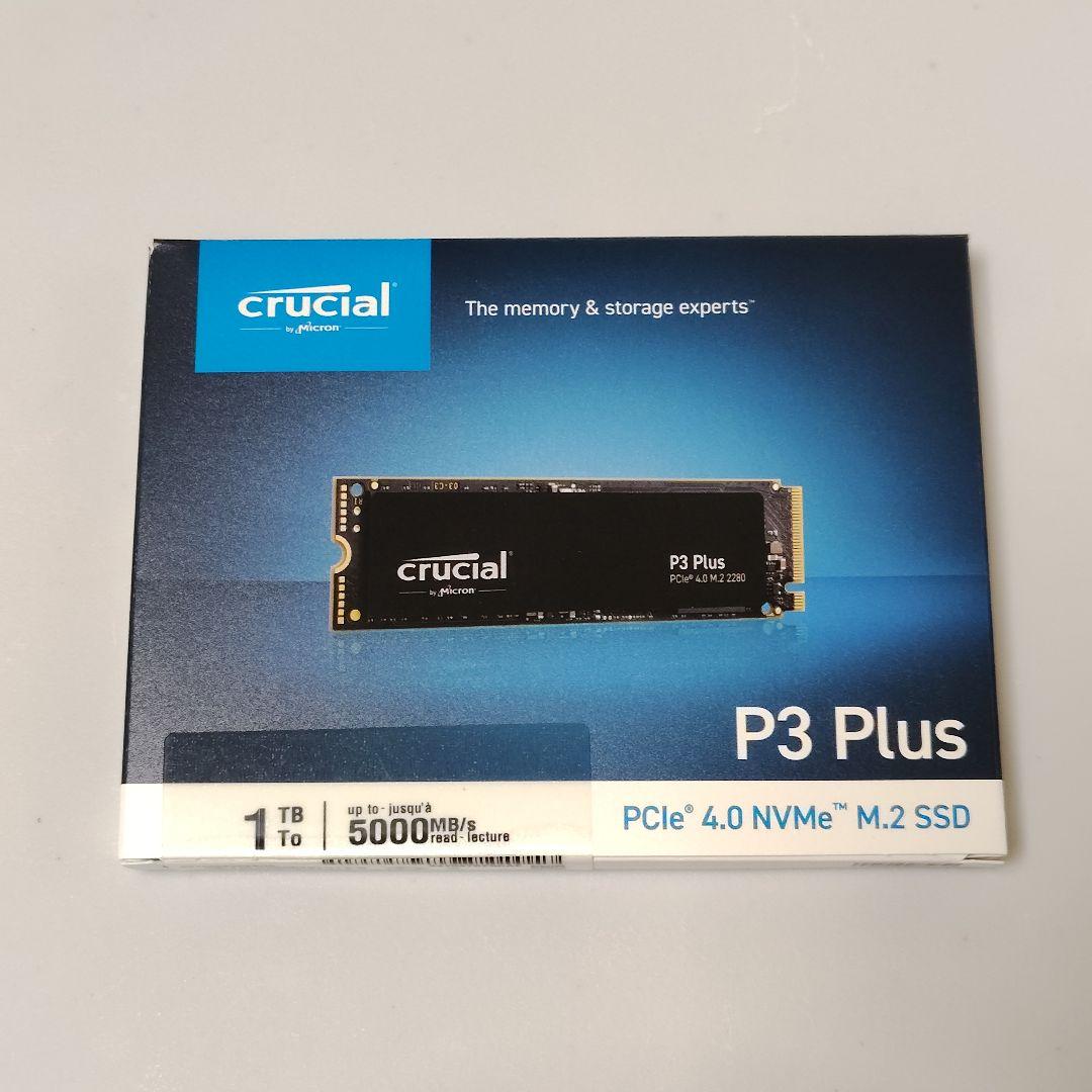 Crucial P3 Plus 1TB M.2 SSD 新品未開封