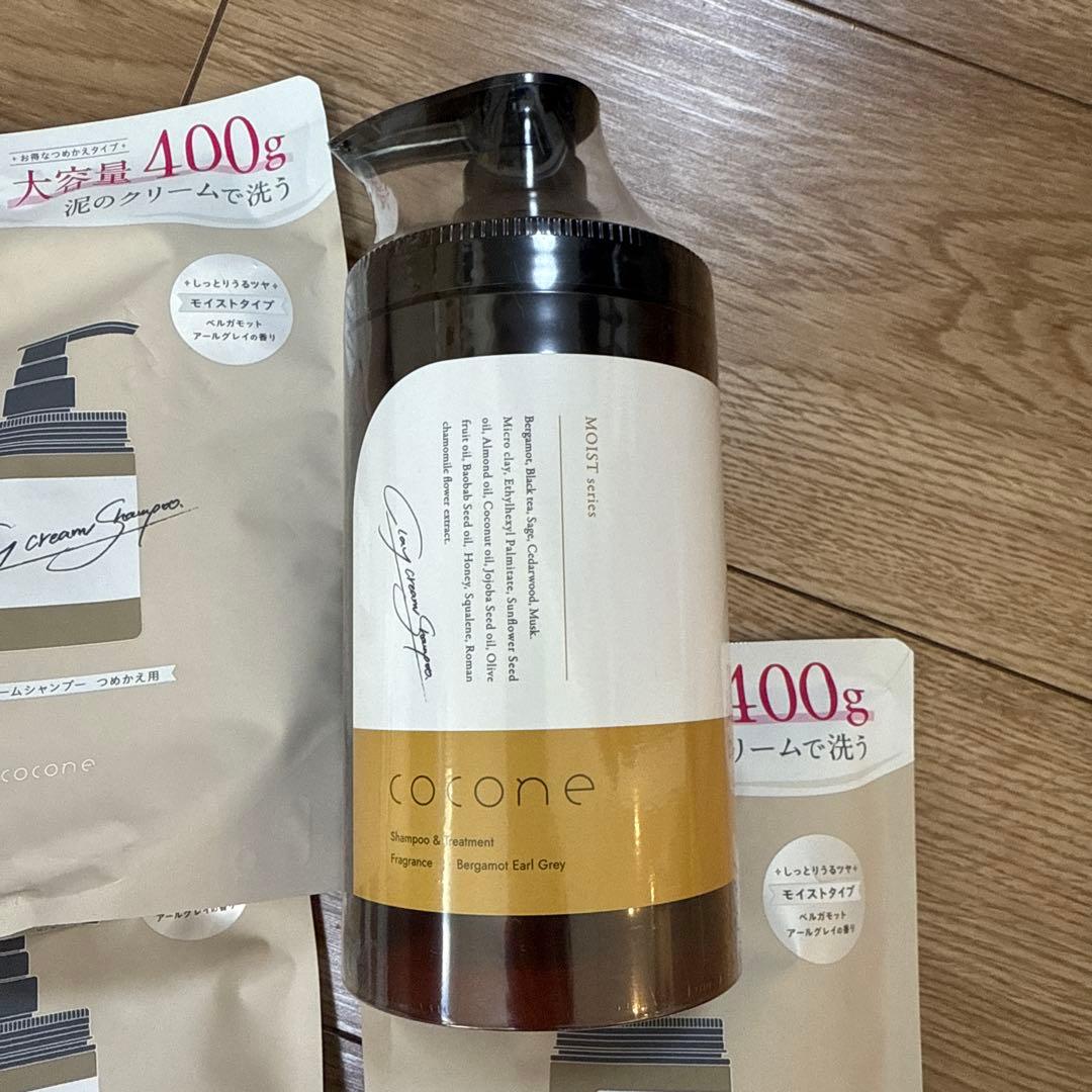 cocone クレイクリームシャンプー 380g 詰め替え3つ(400g)セット