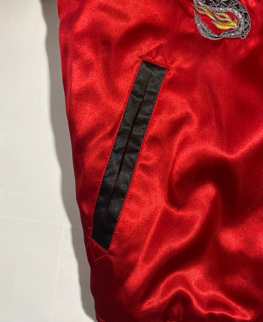 ほまれ 桃 龍 pink Dragon ピンクドラゴン スカジャン ナイロ