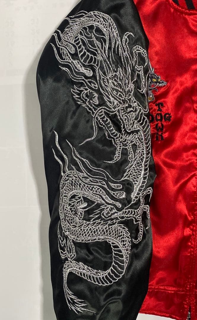 ほまれ 桃 龍 pink Dragon ピンクドラゴン スカジャン ナイロ