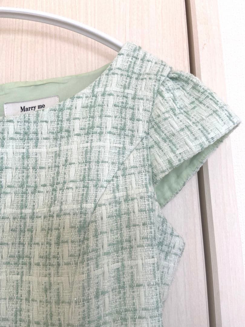 美品 マリーミー Marry me ツイードワンピース