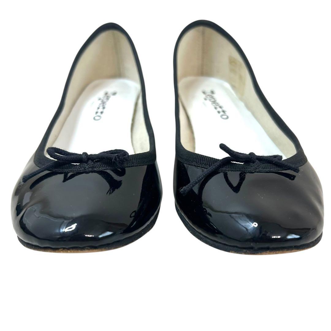 【美品】repetto ジゼル エナメル リボン ローヒール