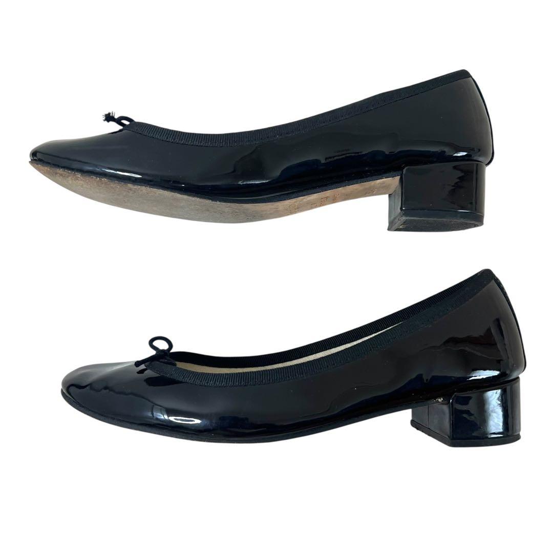 【美品】repetto ジゼル エナメル リボン ローヒール