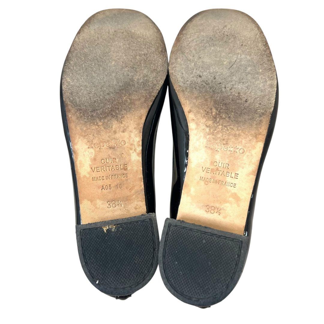 【美品】repetto ジゼル エナメル リボン ローヒール