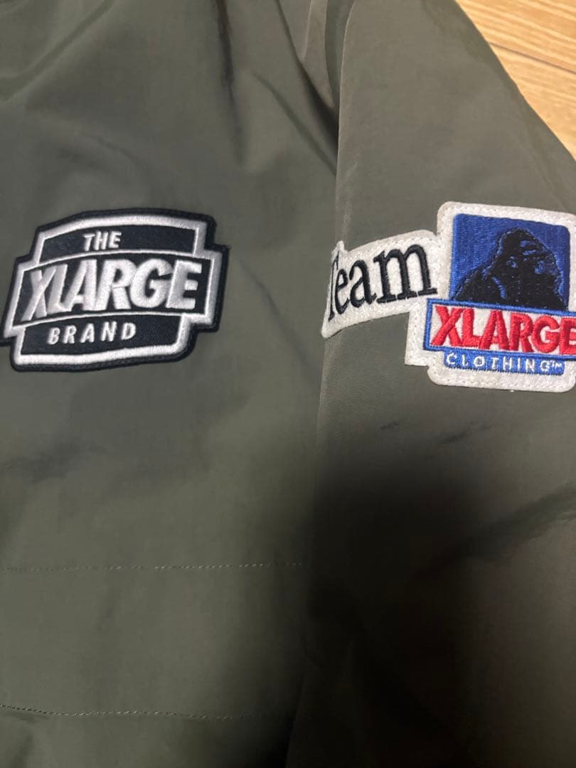 XLARGE ナイロンパファージャケット オリーブ
