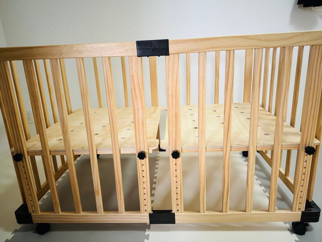 【美品★感染症対策◎】ベビーベッド　RiZKiZ 120×70のベビー布団◎