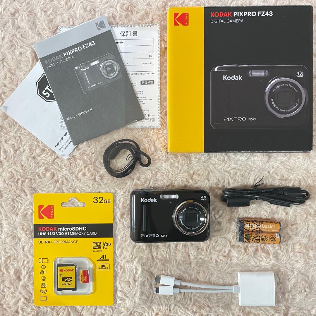 美品✨Kodak PIXPRO FZ43✨動作確認済 スマホ転送OK 単三電池♪