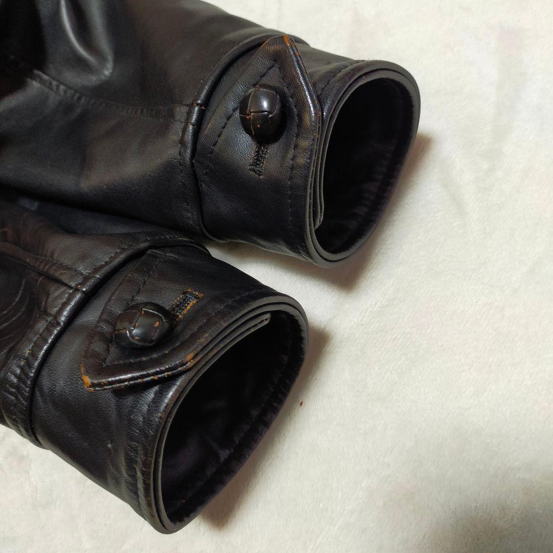 MARK AWARE　馬革　茶芯　シングルライダースジャケット　2サイズ