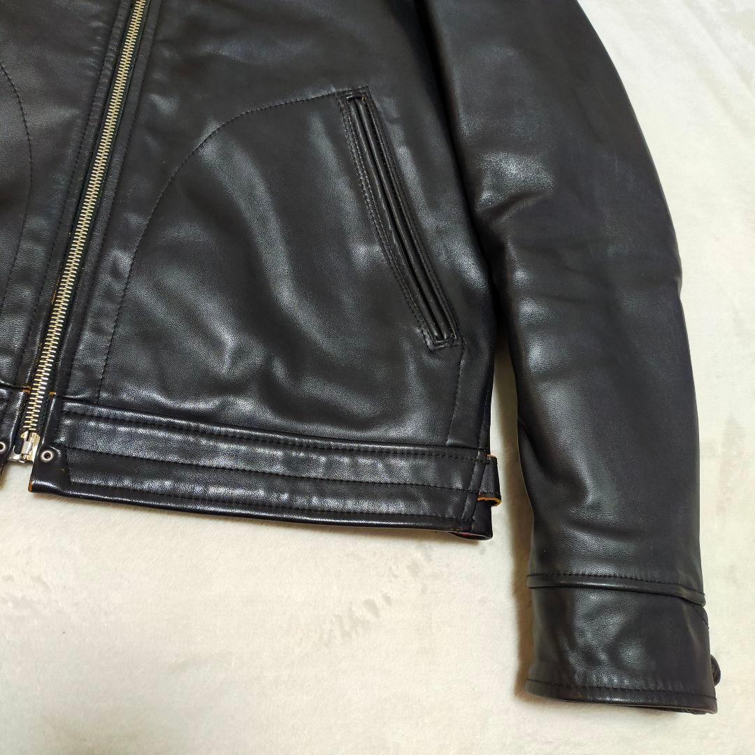 MARK AWARE　馬革　茶芯　シングルライダースジャケット　2サイズ