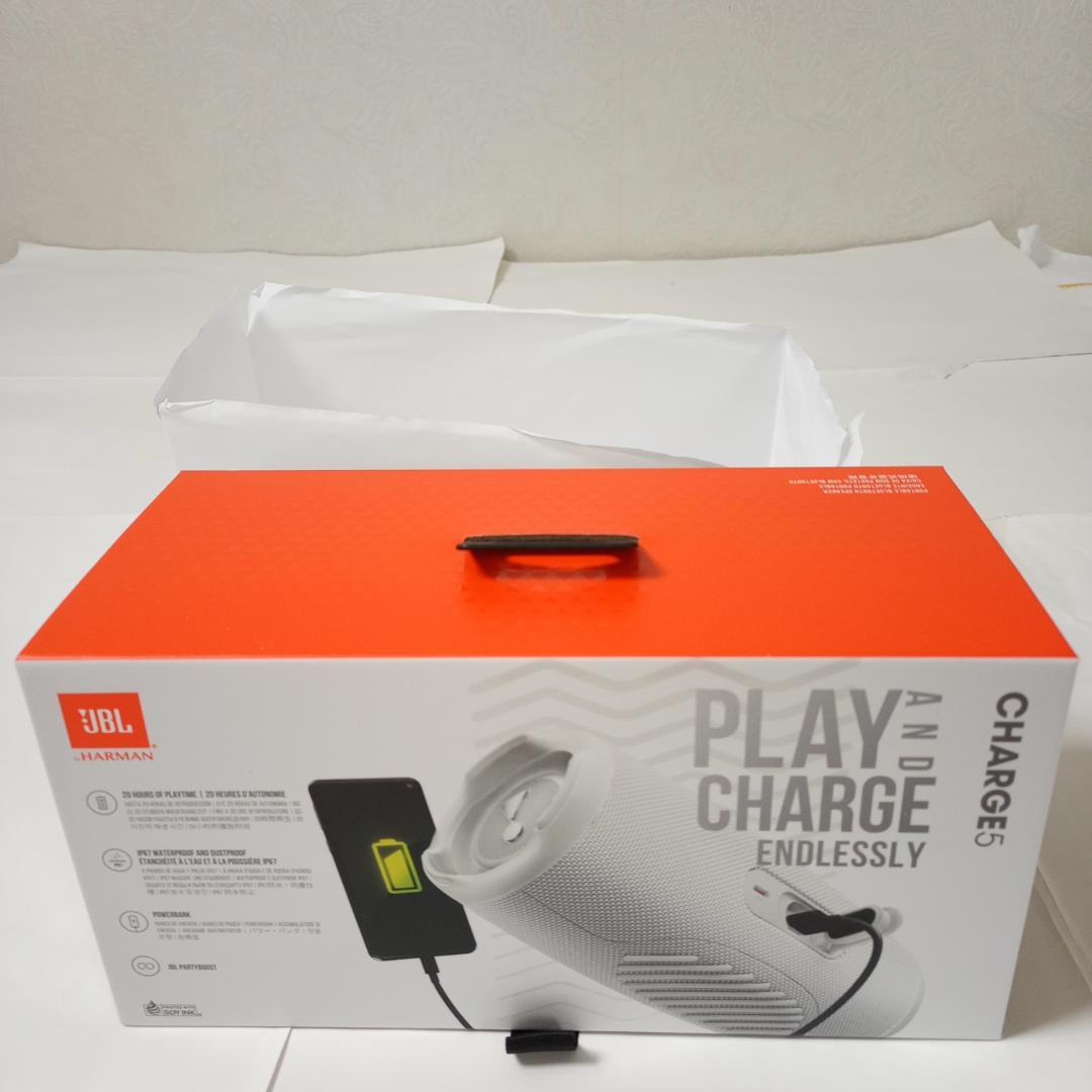 JBL CHARGE5 ホワイト Bluetoothスピーカー 未開封品