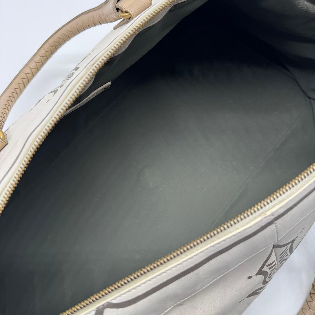 ボッテガヴェネタ レザー ボストンバッグ イントレチャート 鍵 クロシェット