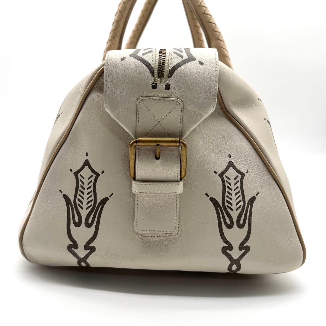 ボッテガヴェネタ レザー ボストンバッグ イントレチャート 鍵 クロシェット