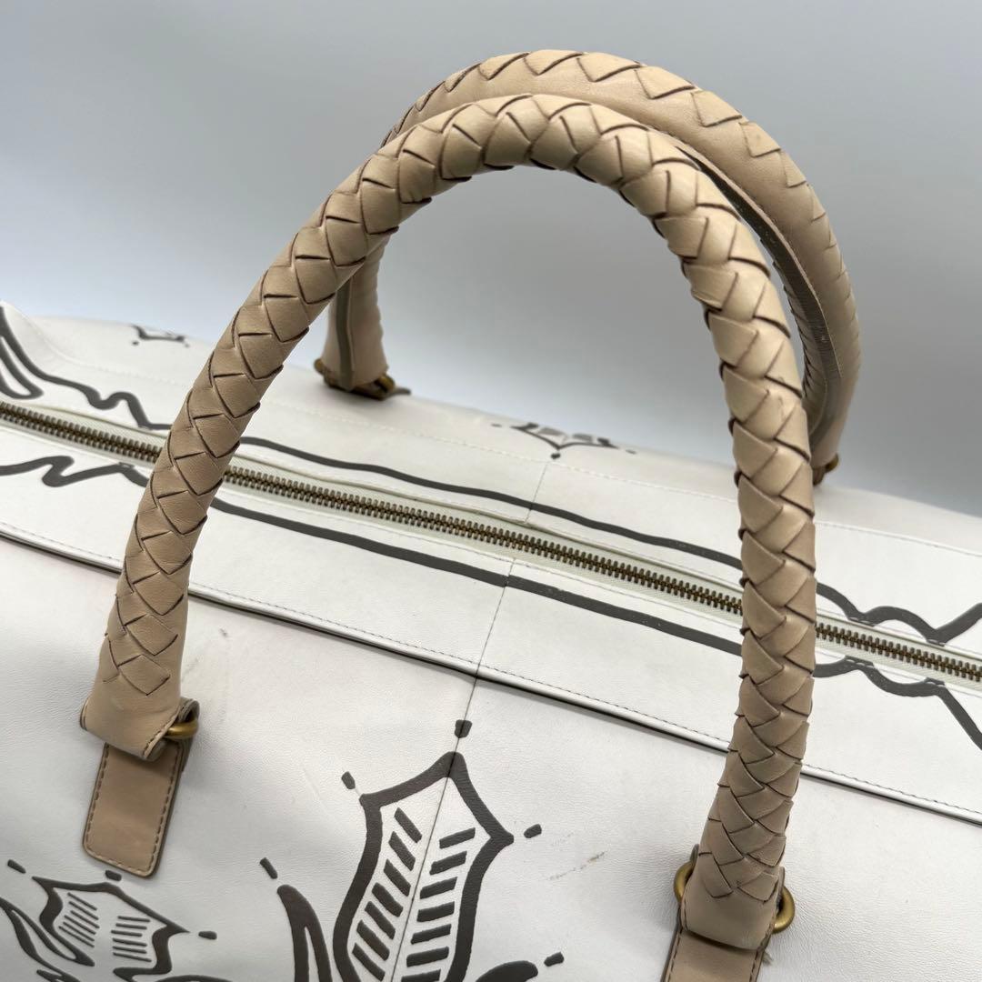 ボッテガヴェネタ レザー ボストンバッグ イントレチャート 鍵 クロシェット